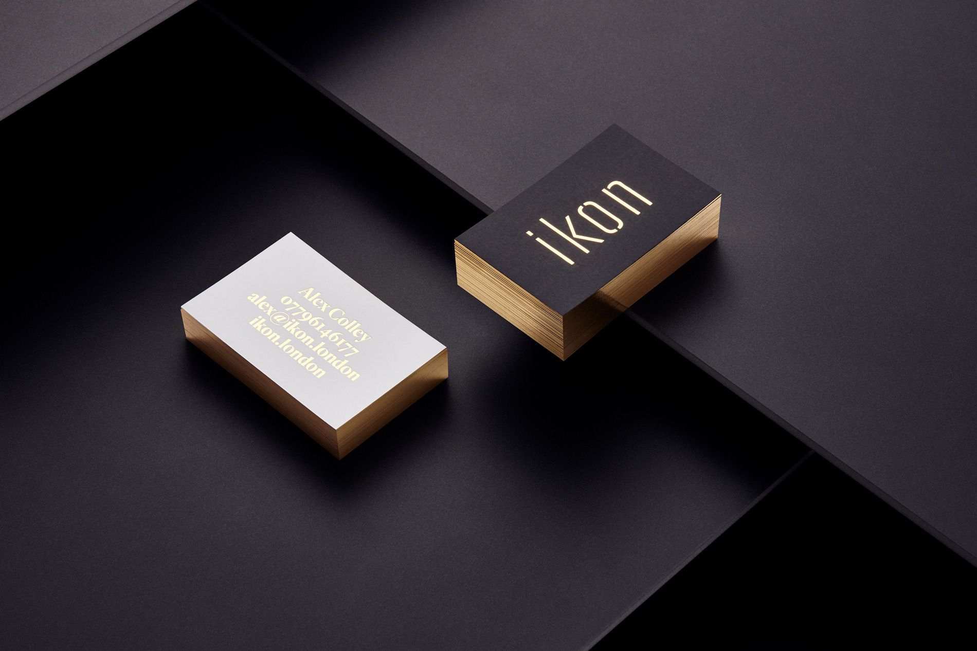 black and white business cards