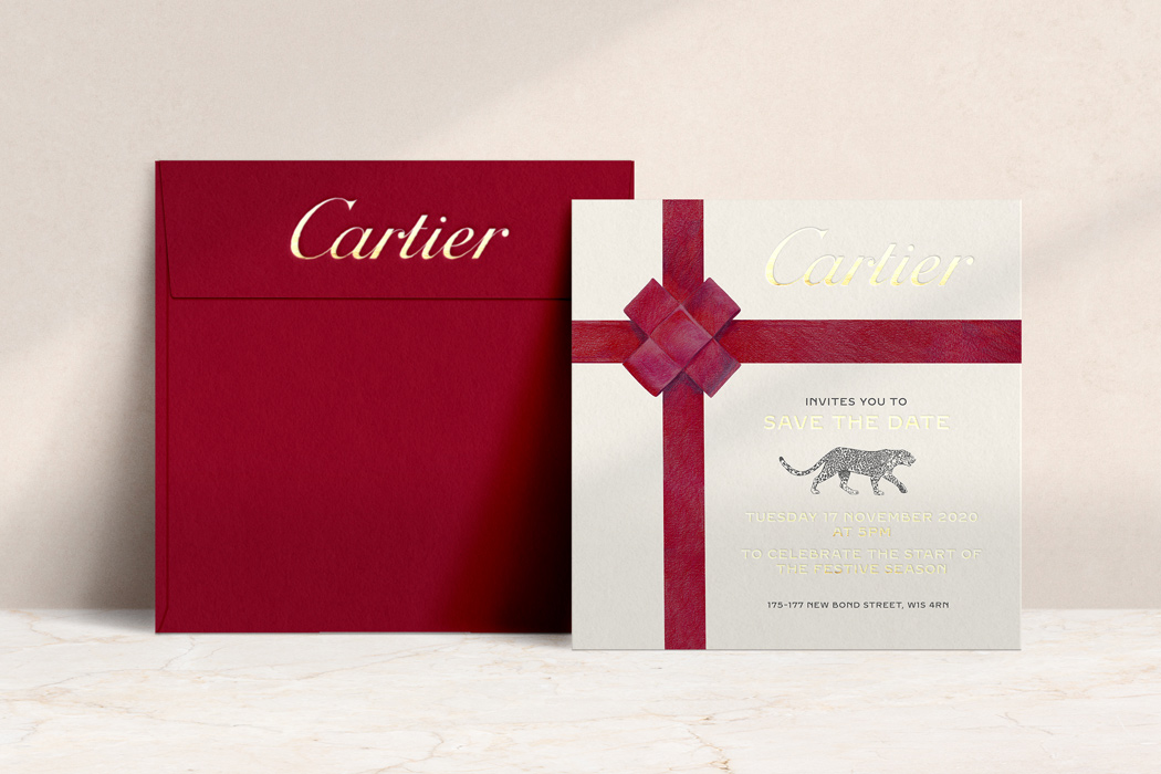 cartier invite and envelope